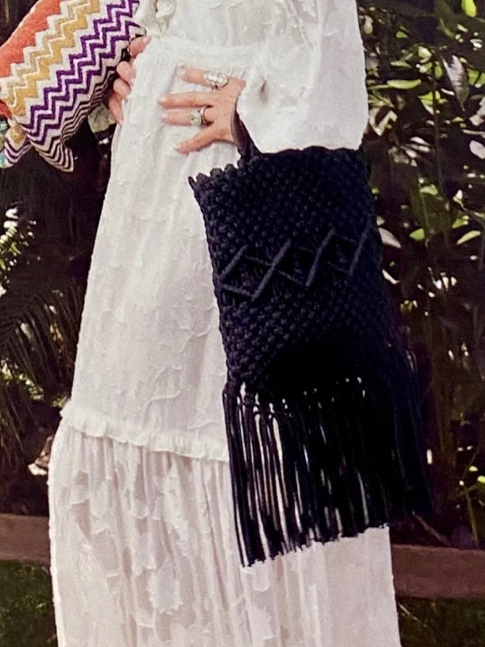 Danielle Nicole Macrame Bag in Black. New! - Picture 10 of 11
